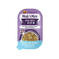 Weruva Meals 'n More Skin & Coat Wet Dog Food -Pet Products WeruvaMeals nMoreSkin CoatWetDogFoodSteakFrites