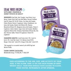 Weruva Meals 'n More Skin & Coat Wet Dog Food -Pet Products WeruvaMeals nMoreSkin CoatWetDogFoodSteakFritesRecipe