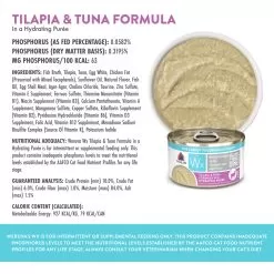 Weruva Wx Low Phosphorus Cat Food -Pet Products WeruvaWxLowPhosphorusCatFoodTilapia TunainaHydratingPureeFormula