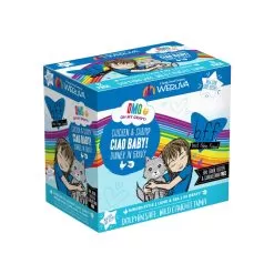 Best Feline Friend BFF Oh My Gravy! Grain-Free Wet Cat Food Pouches -Pet Products Weruva OMG ChickShrimp CiaoBaby Box