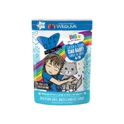 Best Feline Friend BFF Oh My Gravy! Grain-Free Wet Cat Food Pouches -Pet Products Weruva OMG ChickShrimp CiaoBaby Front