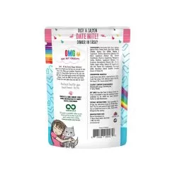 Best Feline Friend BFF Oh My Gravy! Grain-Free Wet Cat Food Pouches -Pet Products Weruva OMG DuckSalmon DateNight Back