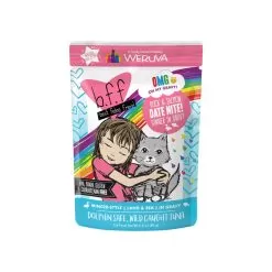 Best Feline Friend BFF Oh My Gravy! Grain-Free Wet Cat Food Pouches -Pet Products Weruva OMG DuckSalmon DateNight Front