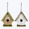 Youngs 72199 Wood Bird House With Tin Roof, Assorted Color - 2 Piece -Pet Products YNGS6606
