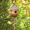 Zaer ZR193149 10.25 X 7.75 X 65.25 In. Acorn Shaped Copper Color Birdhouse Stake