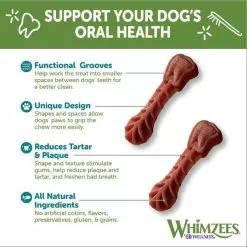 Whimzees Vegetarian Dental Chews For Dogs -Pet Products brushzees