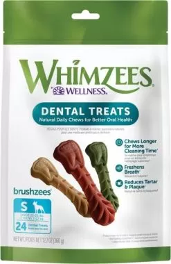 Whimzees Vegetarian Dental Chews For Dogs -Pet Products brushzeessmall