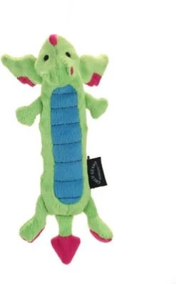 GoDog Dragons Skinny Chew Guard Dog Toy, Green, Small