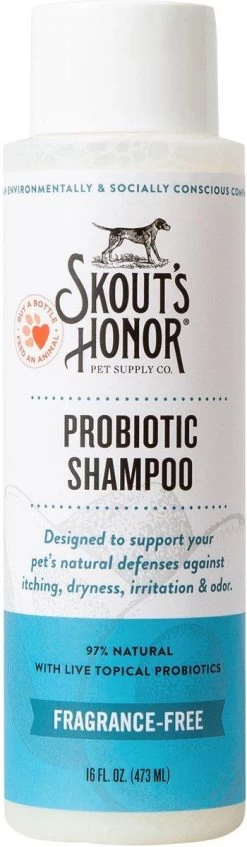 Skout's Honor Probiotic Fragrance-Free Pet Shampoo, 16-oz