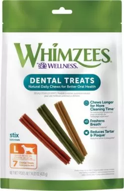 Whimzees Vegetarian Dental Chews For Dogs -Pet Products whimzeesstickslarge